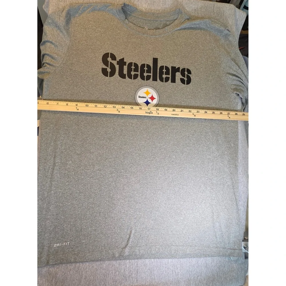 Nike NFL Pittsburgh Steelers Mens XL Gray Dri-FIT Long Sleeve Shirt Performance